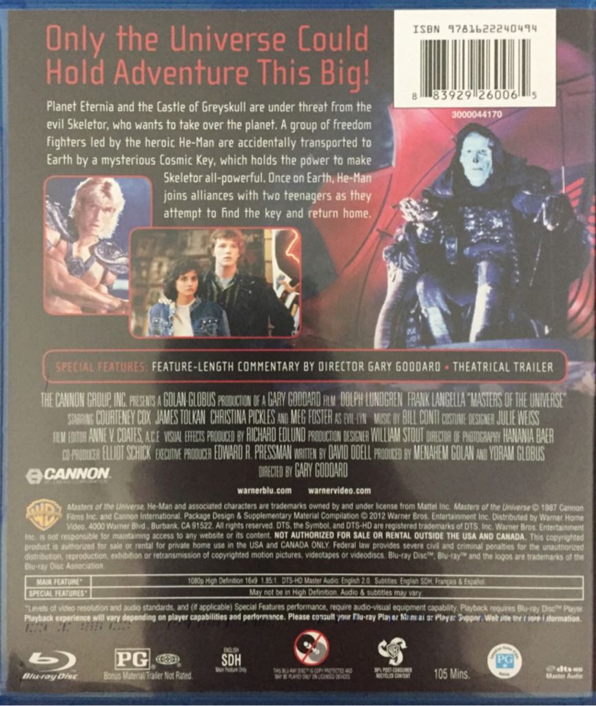 Masters of the Universe (BR) Blu-ray movie collectible [Barcode 883929260065] - Main Image 2