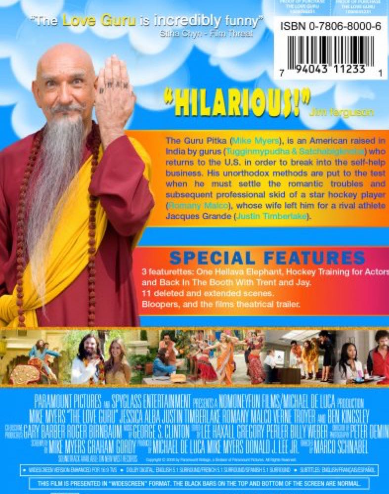 The Love Guru Blu-ray movie collectible [Barcode 883929302079] - Main Image 2