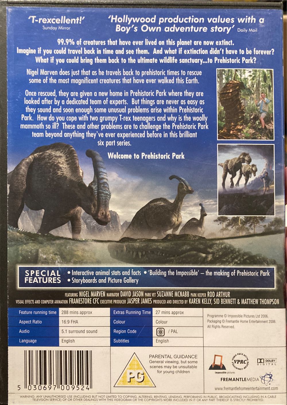 Prehistoric Park DVD movie collectible [Barcode 5030697009524] - Main Image 2