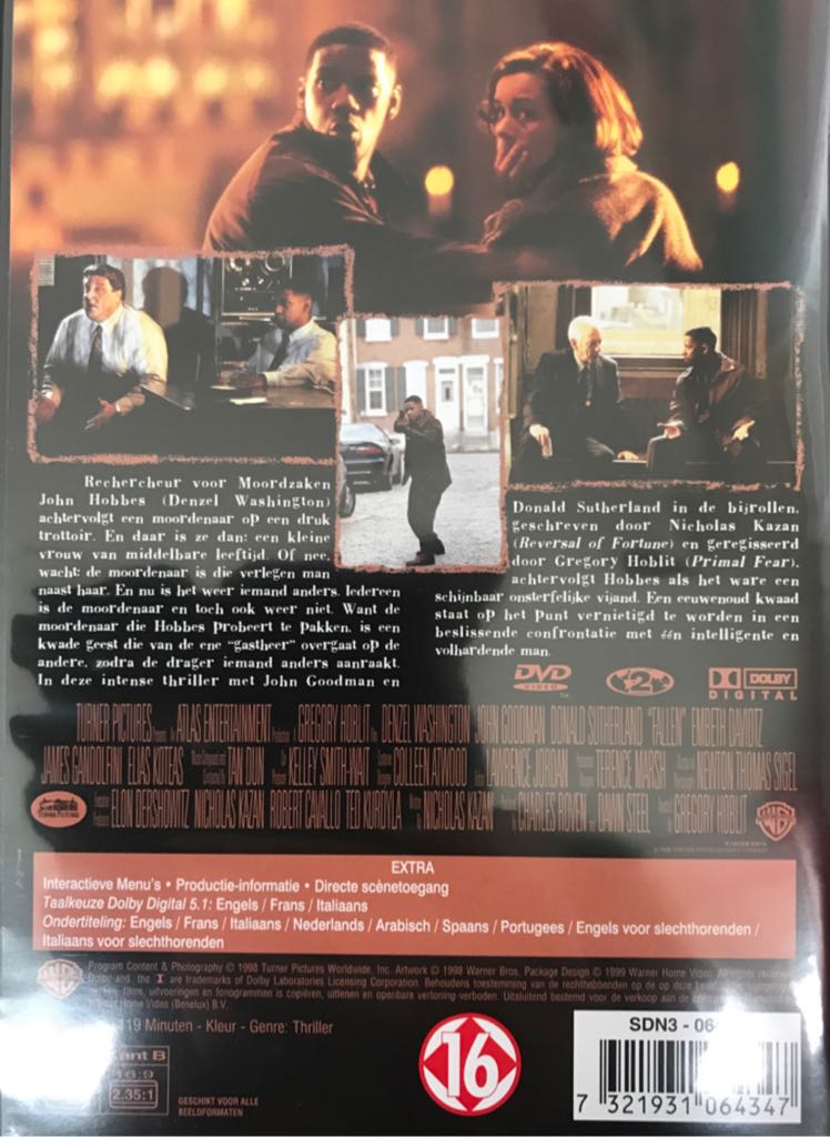 Fallen DVD movie collectible [Barcode 7321931064347] - Main Image 2