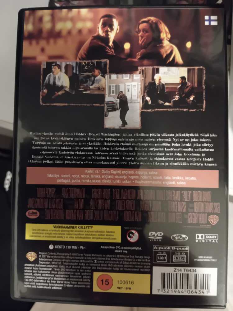 Kadotettu - Fallen DVD movie collectible [Barcode 7321944064341] - Main Image 2