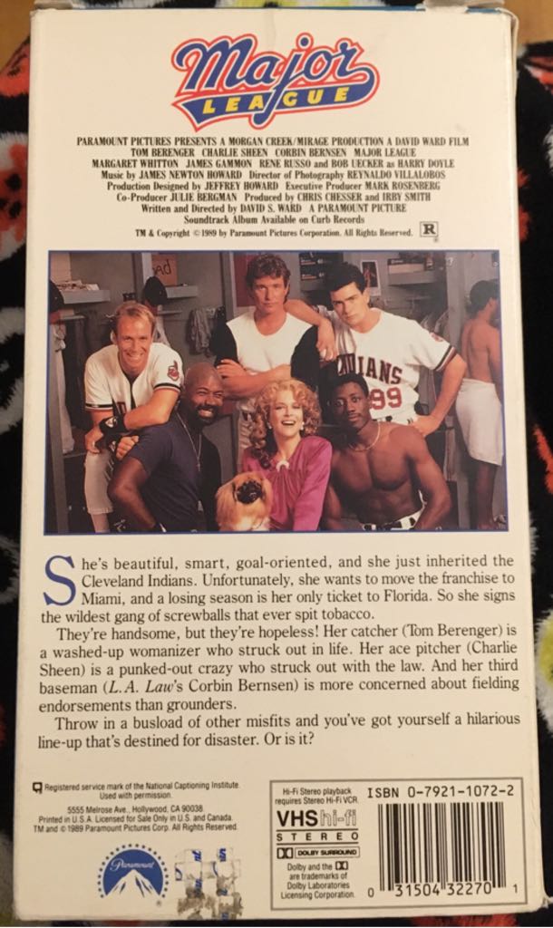 Major League VHS movie collectible [Barcode 031504322701] - Main Image 2