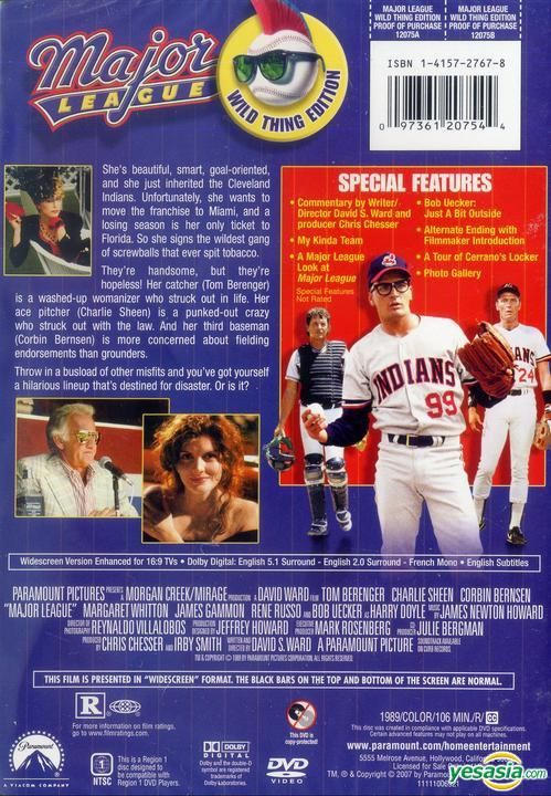 Major League DVD movie collectible [Barcode 097361207568] - Main Image 2