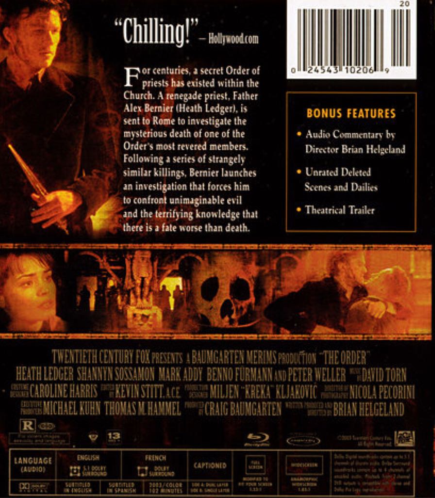 The Order DVD movie collectible [Barcode 024543102328] - Main Image 2