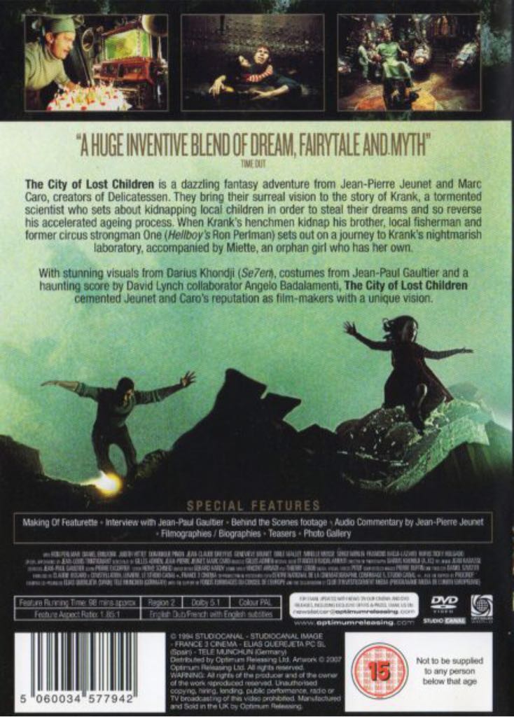 The City of Lost Children DVD movie collectible [Barcode 5060034577942] - Main Image 2