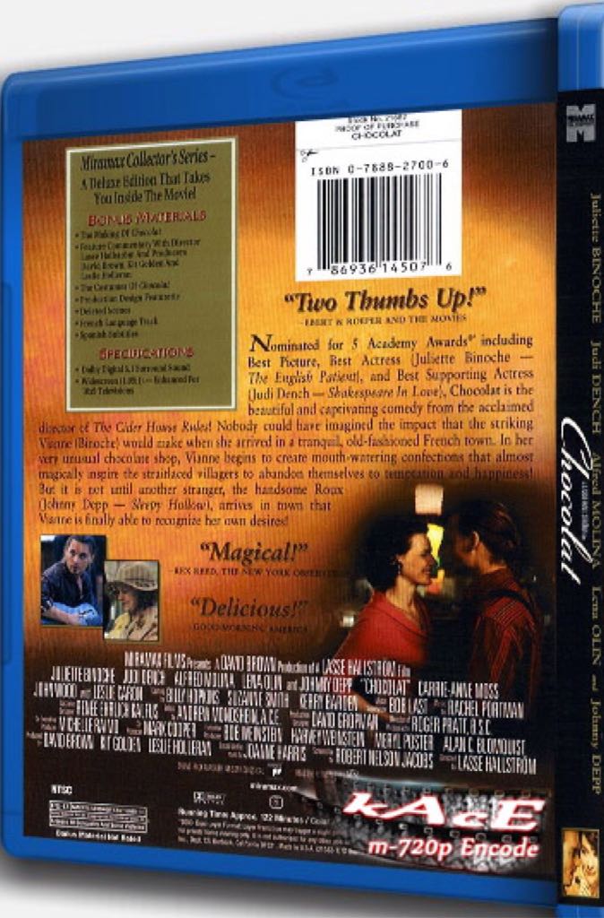 Chocolat DVD movie collectible [Barcode 065935137368] - Main Image 2
