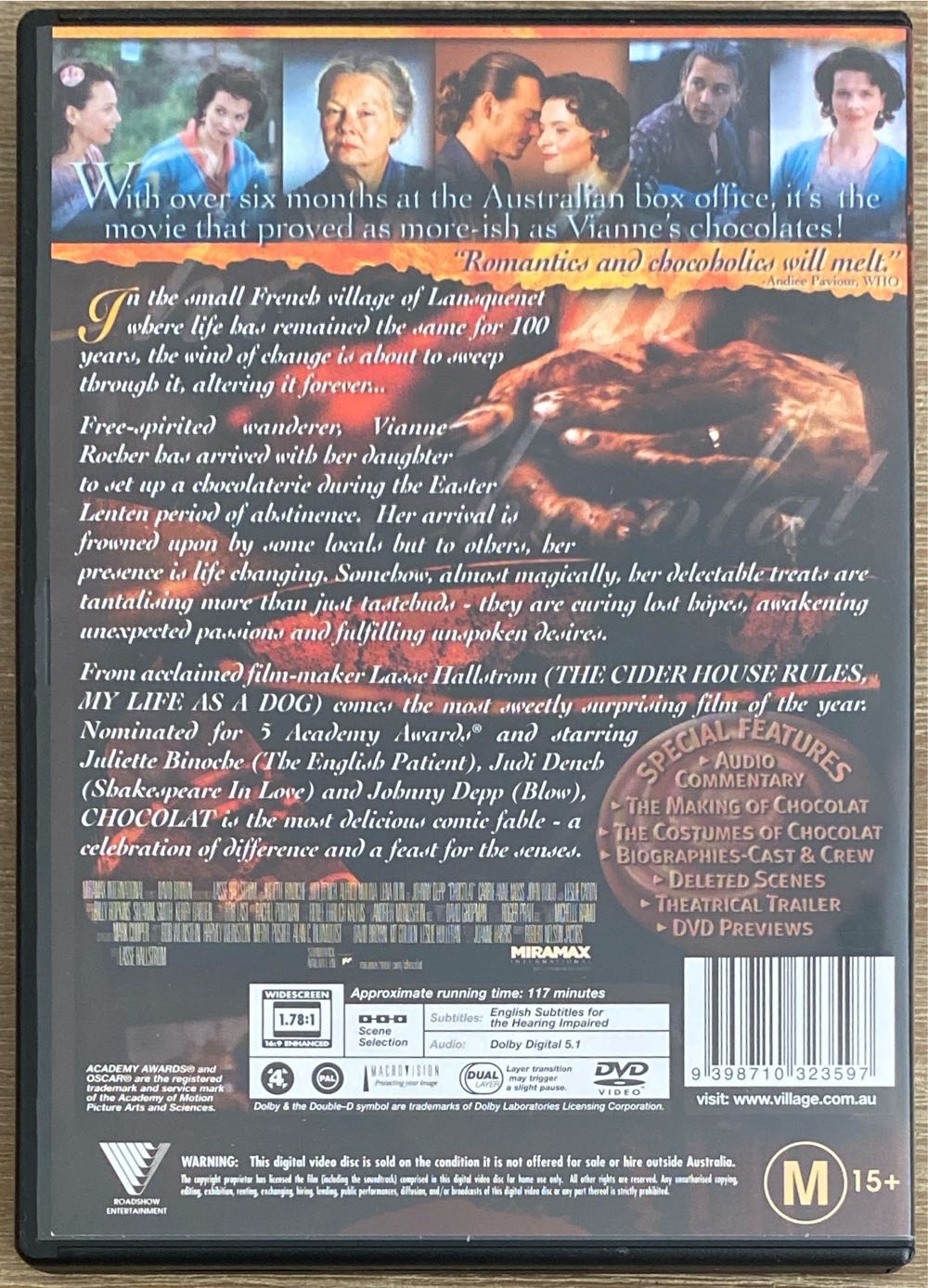 Chocolat DVD movie collectible [Barcode 9398710323597] - Main Image 2