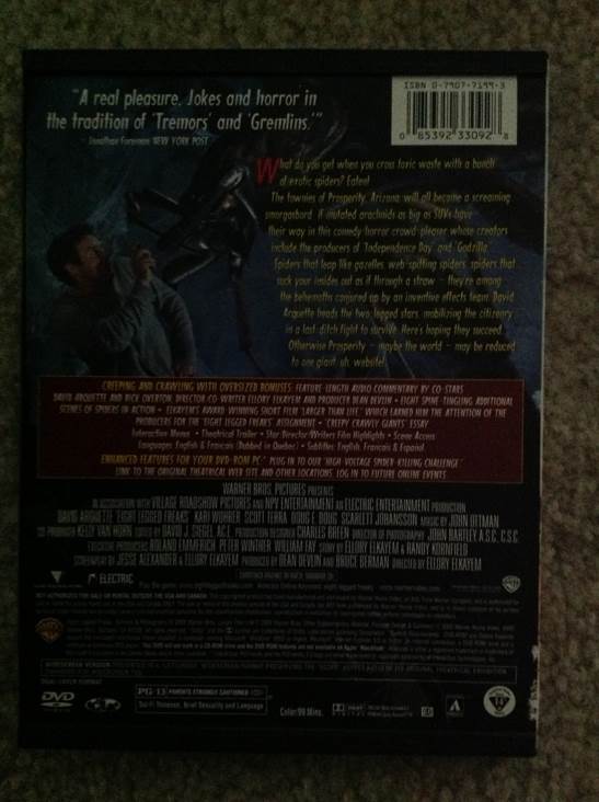 Eight Legged Freaks DVD movie collectible [Barcode 085392330928] - Main Image 2