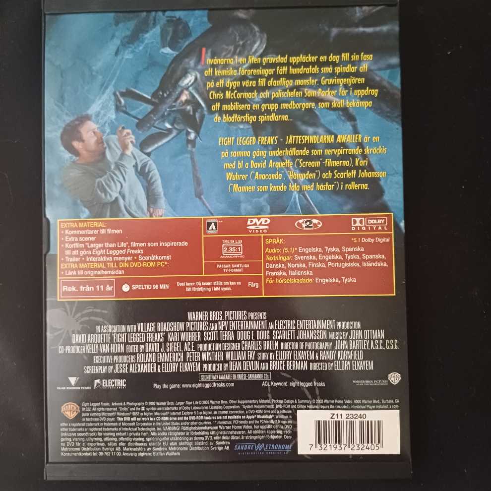 Eight Legged Freaks DVD movie collectible [Barcode 7321937232405] - Main Image 2