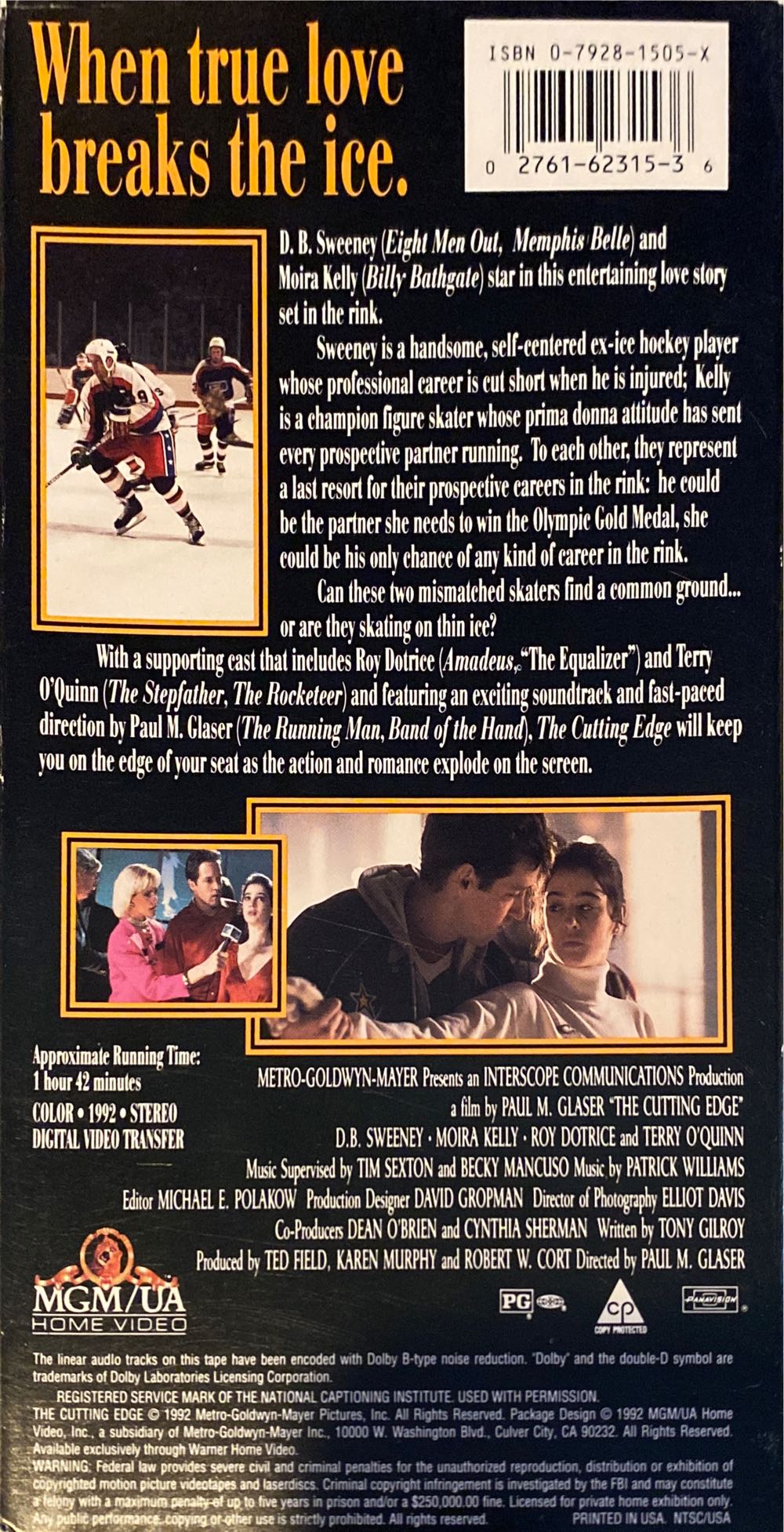 Cutting Edge, The VHS movie collectible [Barcode 027616231536] - Main Image 2