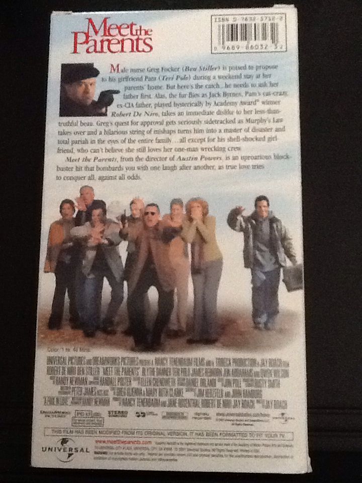 Fockers 01: Meet the Parents VHS movie collectible [Barcode 025192044793] - Main Image 2