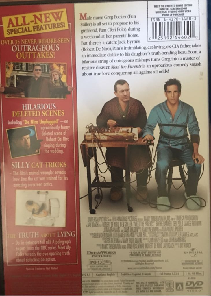 Meet the Parents DVD movie collectible [Barcode 025192546020] - Main Image 2