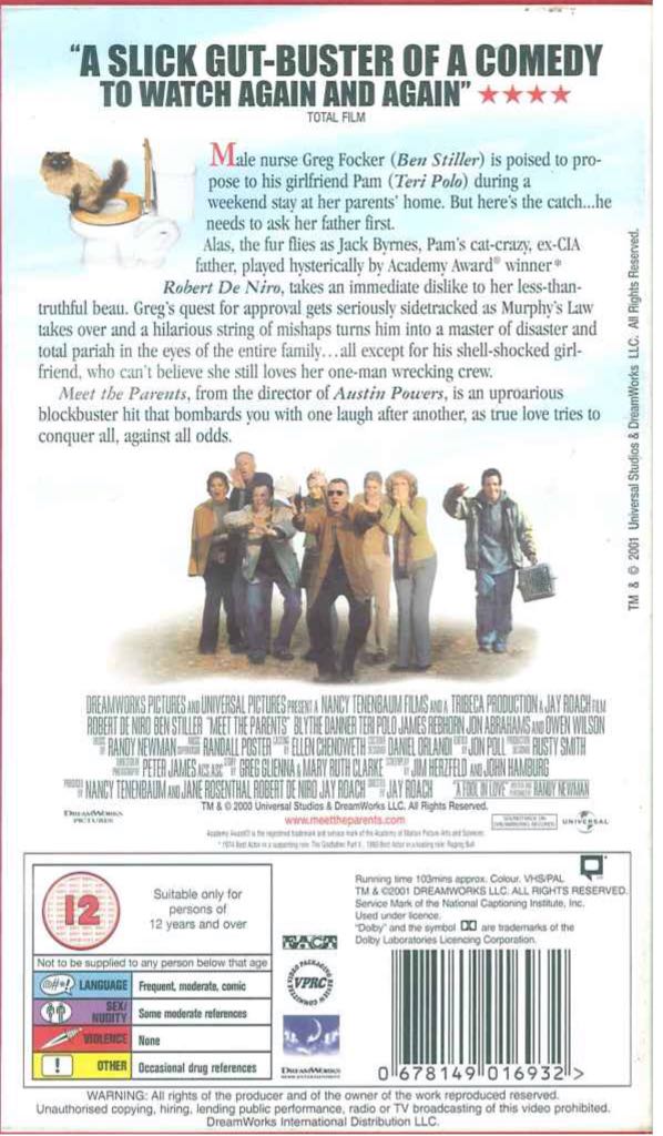 Meet the Parents VHS movie collectible [Barcode 096898603232] - Main Image 2