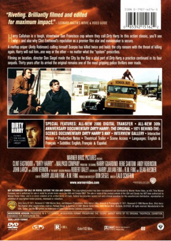 Dirty Harry Movies Anywhere movie collectible [Barcode 012569101920] - Main Image 2