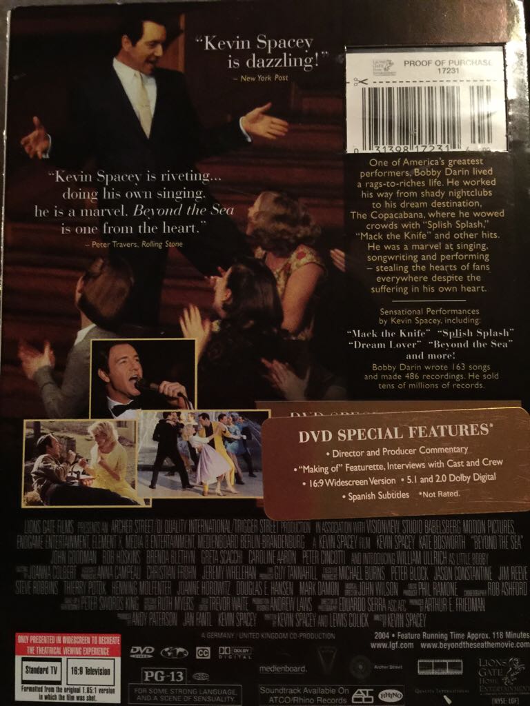 Beyond The Sea (VF) VHS movie collectible [Barcode 031398172314] - Main Image 2