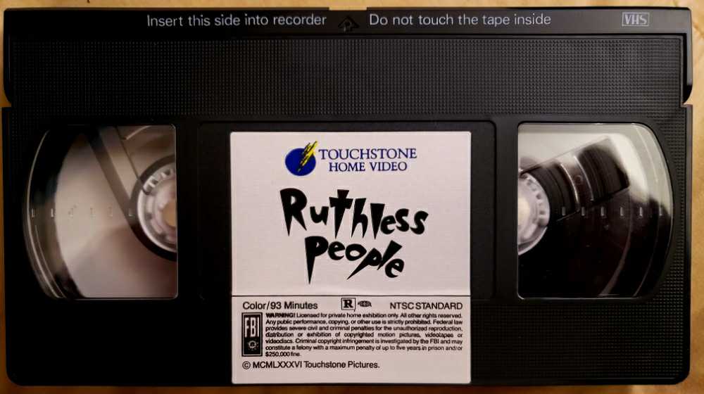 Ruthless People VHS movie collectible [Barcode 012257485035] - Main Image 3