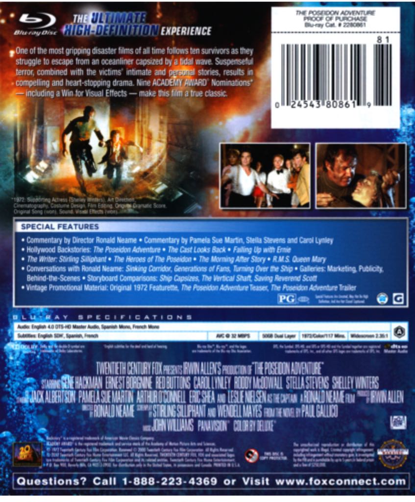 The Poseidon Adventure Blu-ray movie collectible [Barcode 024543820116] - Main Image 2