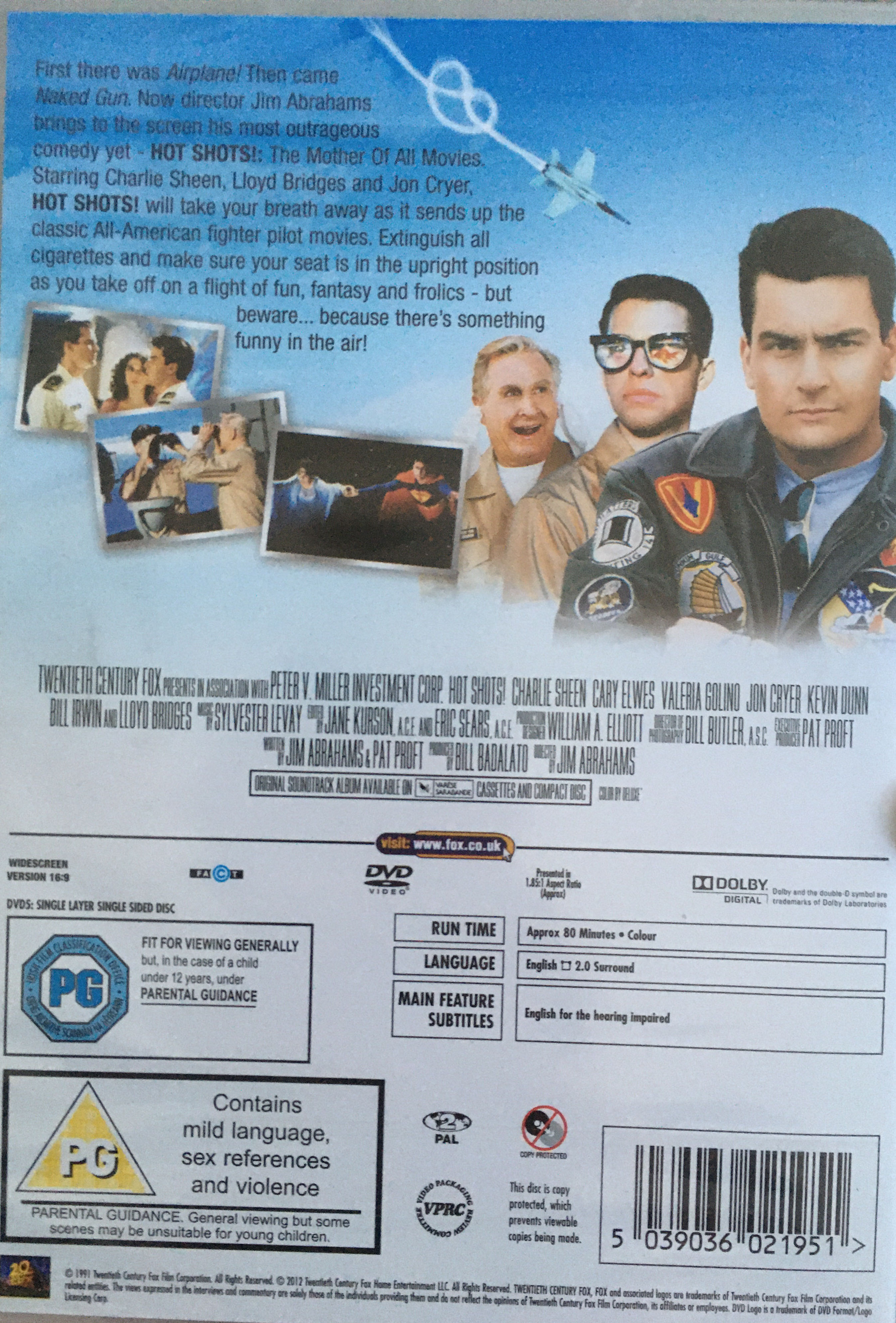 Hot Shots DVD movie collectible [Barcode 5039036021951] - Main Image 2