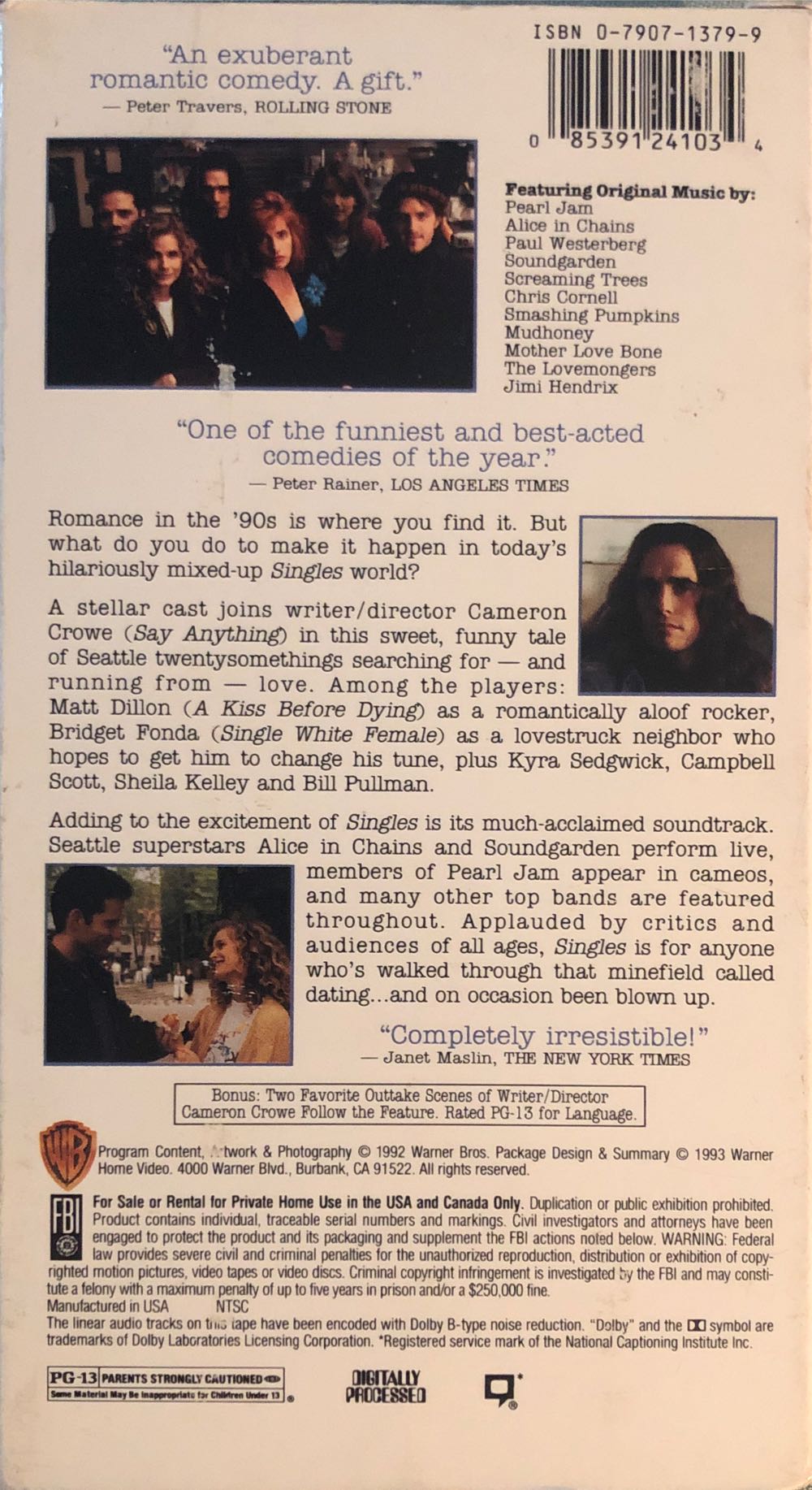 Singles VHS movie collectible [Barcode 085391241034] - Main Image 2