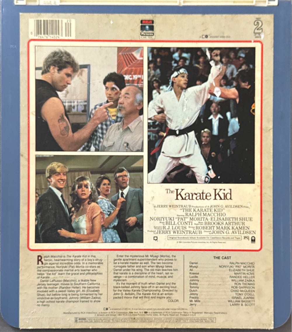 The Karate Kid Disc CED movie collectible [Barcode 076476140243] - Main Image 4