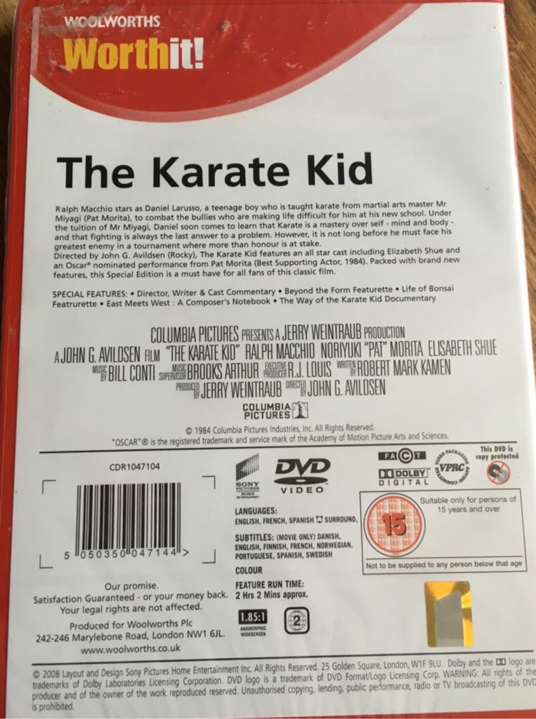 Karate Kid 01: The Karate Kid, The Digital Copy movie collectible [Barcode 5050350047144] - Main Image 2