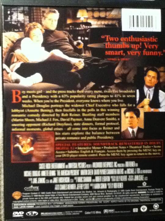 The American President DVD movie collectible [Barcode 053939255027] - Main Image 2