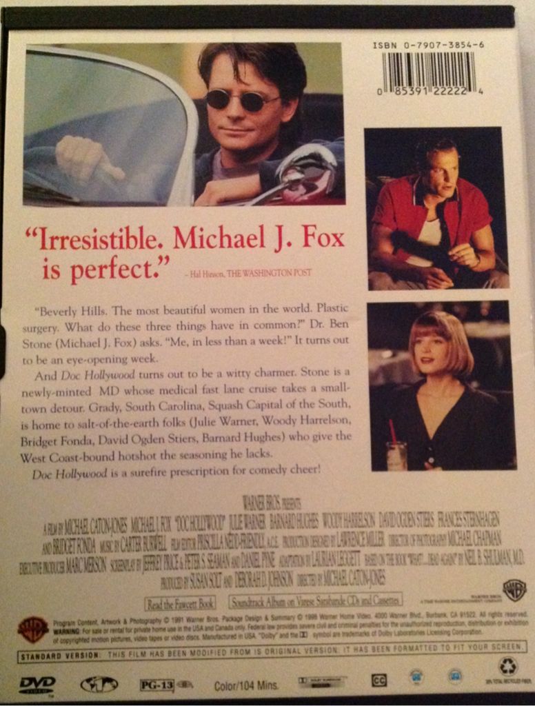 Doc Hollywood DVD movie collectible [Barcode 085391222224] - Main Image 2