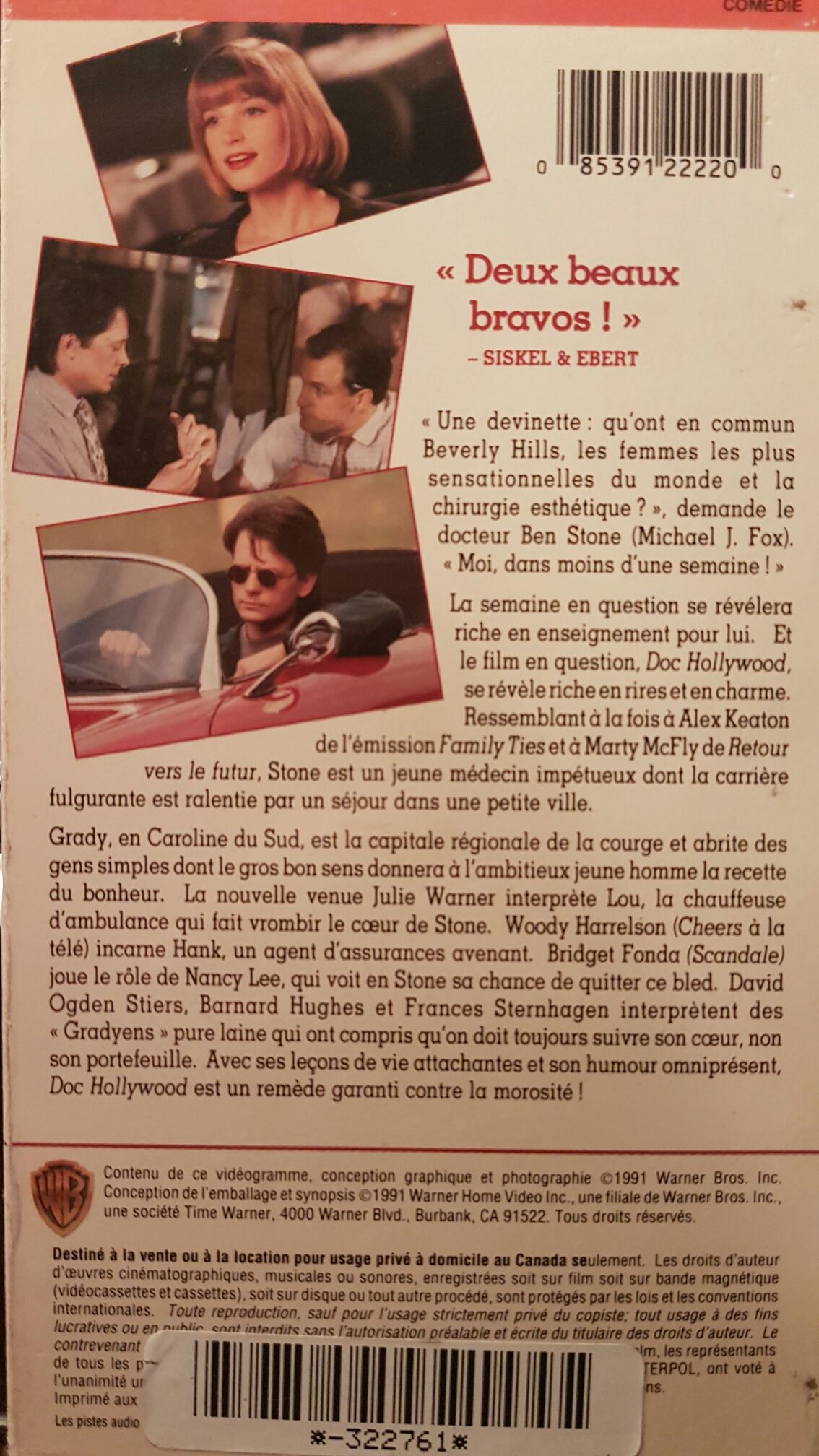 Doc Hollywood VHS movie collectible [Barcode 9325336010891] - Main Image 2