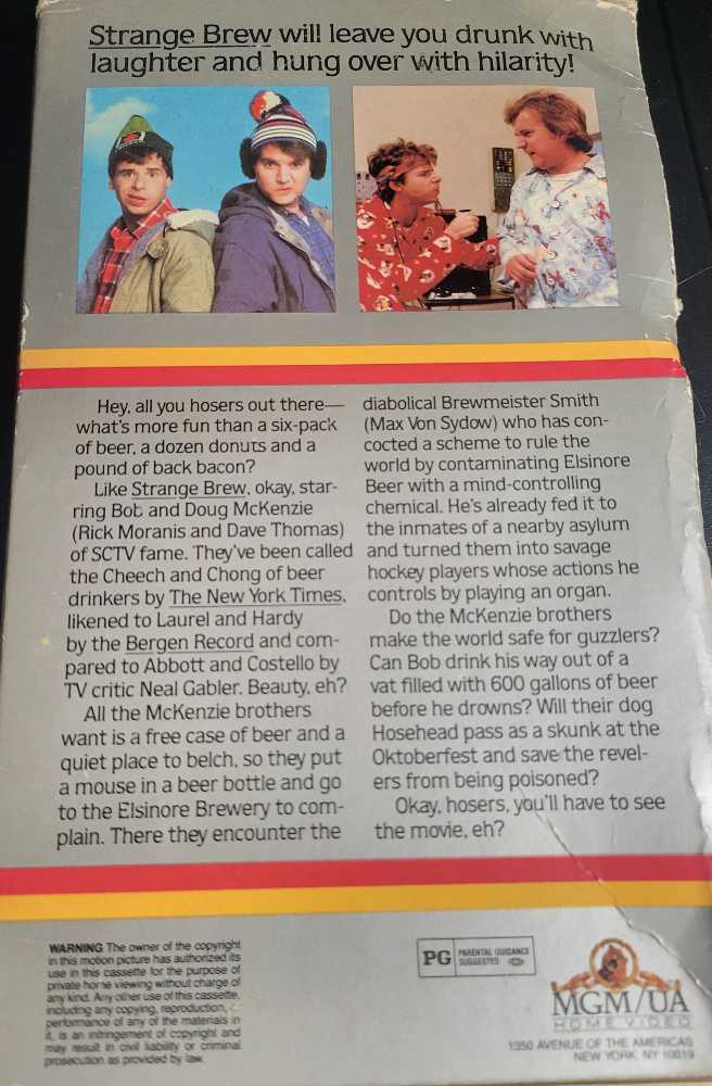 Strange Brew VHS movie collectible [Barcode 012569519930] - Main Image 4