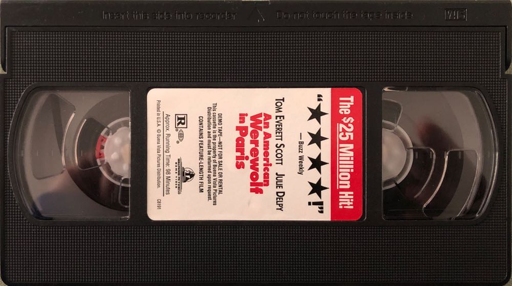 An American Werewolf in Paris VHS movie collectible [Barcode 786936076080] - Main Image 3