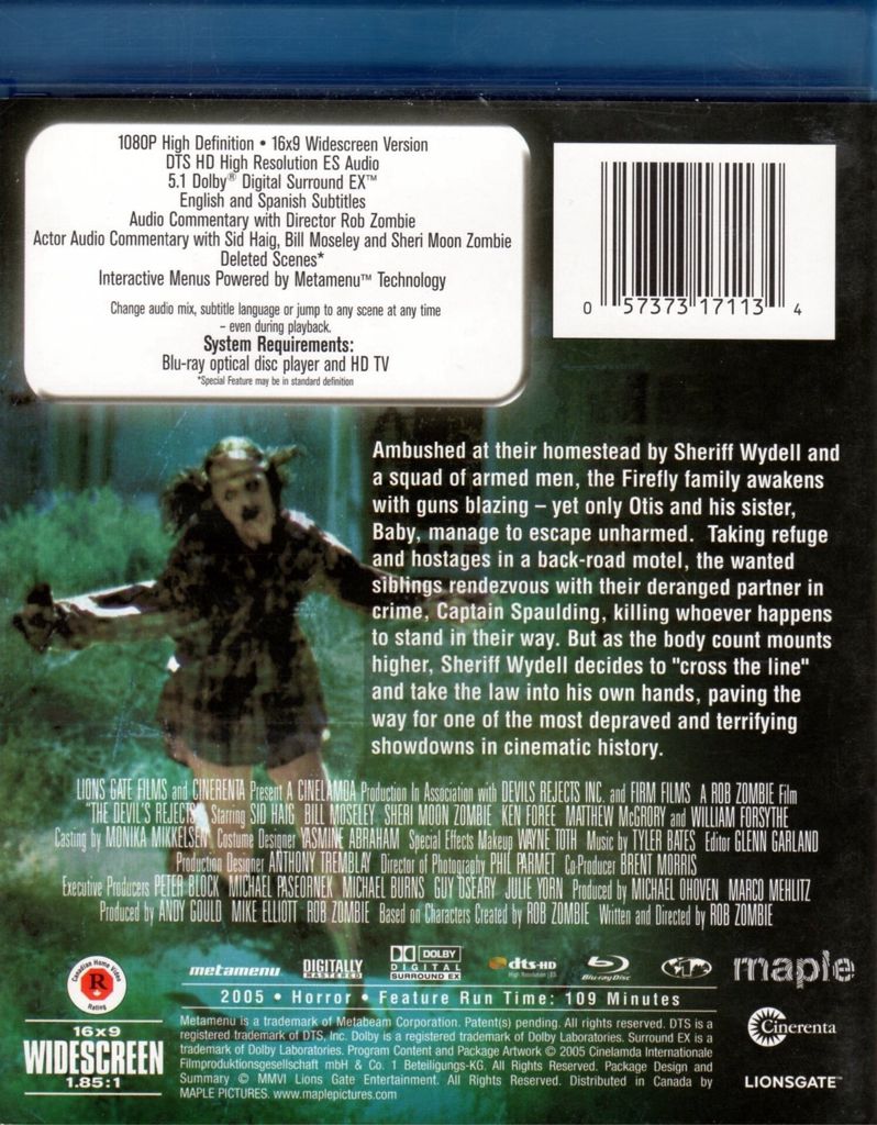 The Devils Rejects Blu-ray movie collectible [Barcode 057373171134] - Main Image 2
