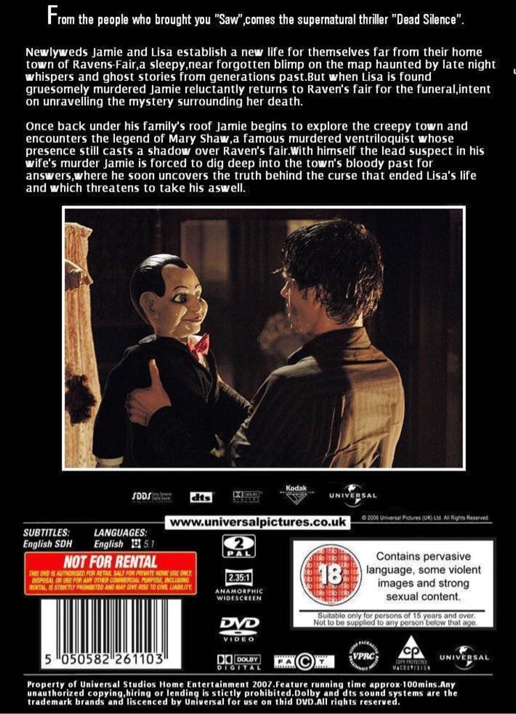 Dead Silence DVD movie collectible [Barcode 025195016179] - Main Image 2