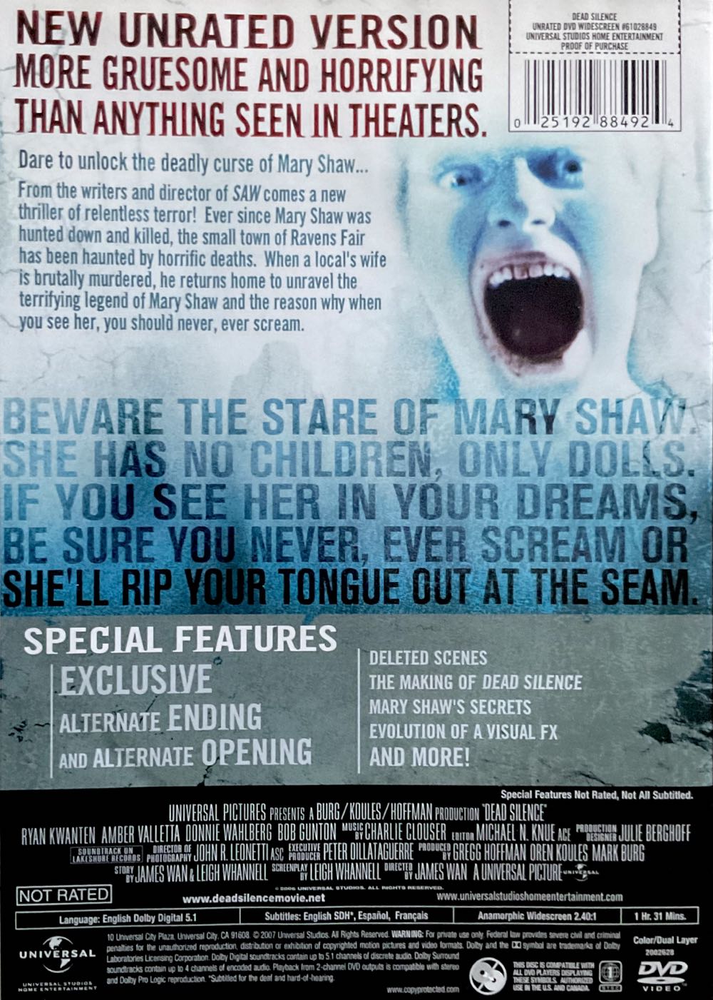 Dead Silence DVD movie collectible [Barcode 2519288492] - Main Image 2