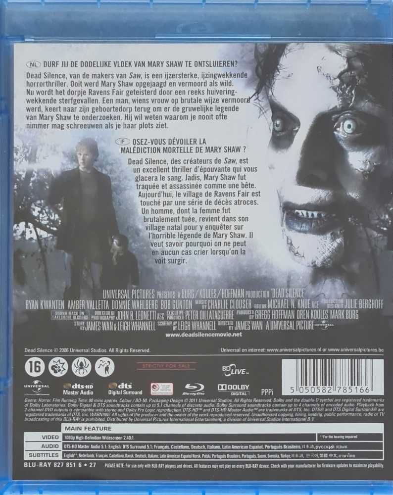 Dead Silence Blu-ray movie collectible [Barcode 5050582785166] - Main Image 2