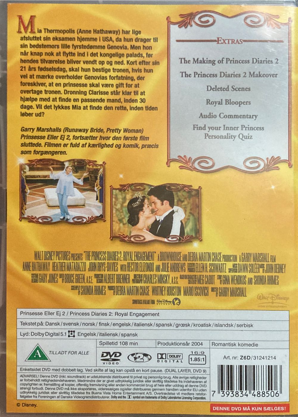 The Princess Diaries 2: Royal Engagement 4K Ultra HD movie collectible [Barcode 7393834488506] - Main Image 2