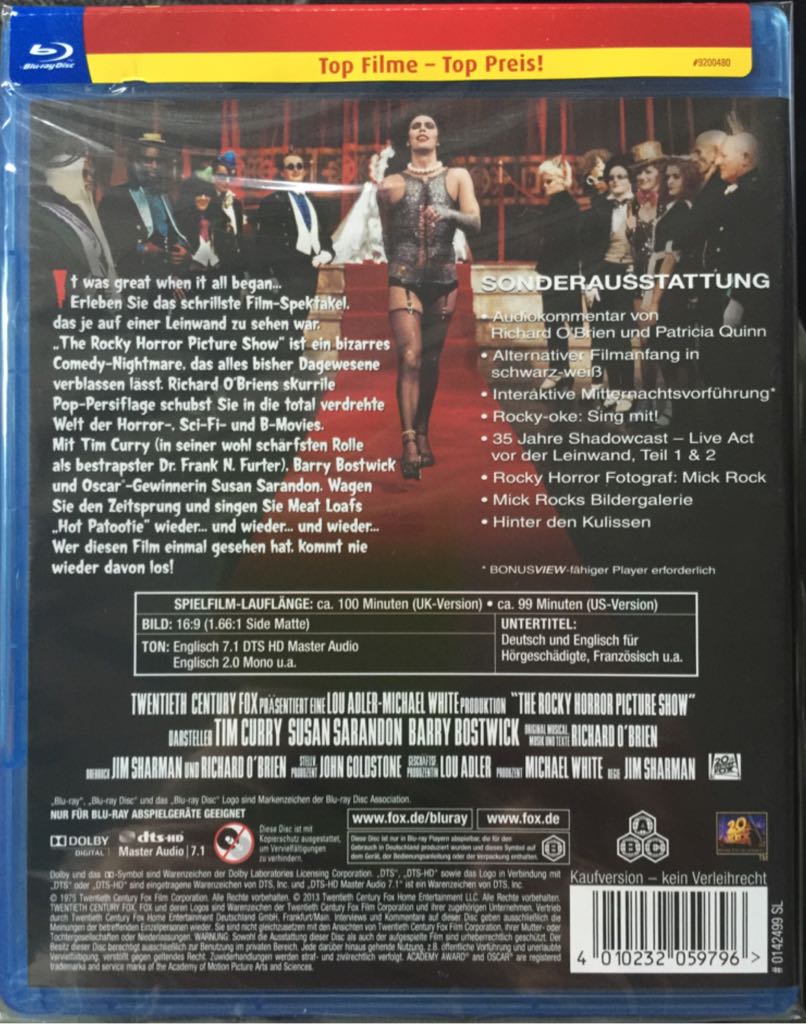 The Rocky Horror Picture Show Blu-ray movie collectible [Barcode 4010232059796] - Main Image 2