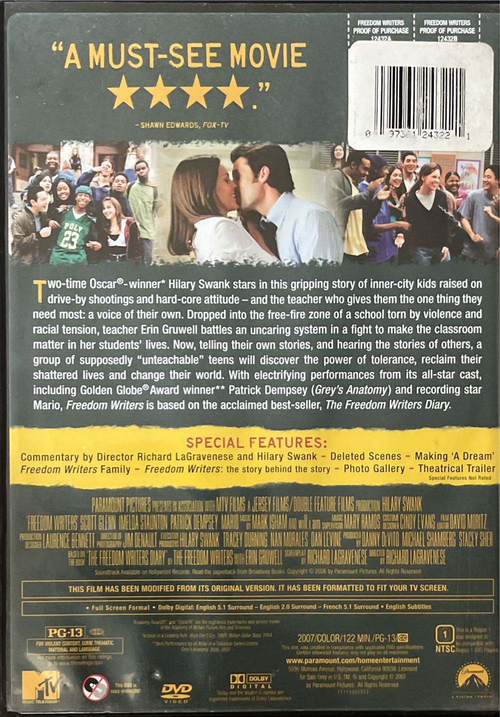 Freedom Writers DVD movie collectible [Barcode 097361243221] - Main Image 2