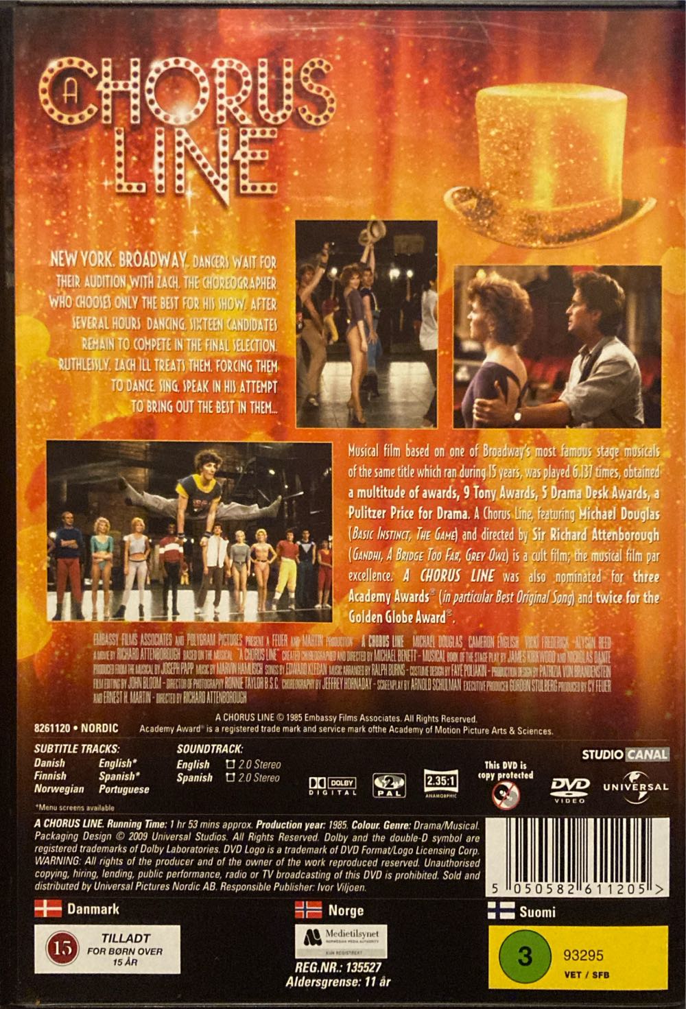 A Chorus Line DVD movie collectible [Barcode 5050582611205] - Main Image 2