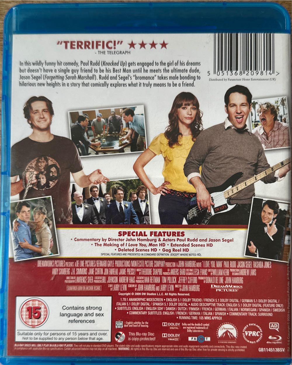 I Love You, Man Blu-ray movie collectible [Barcode 5051368209814] - Main Image 2