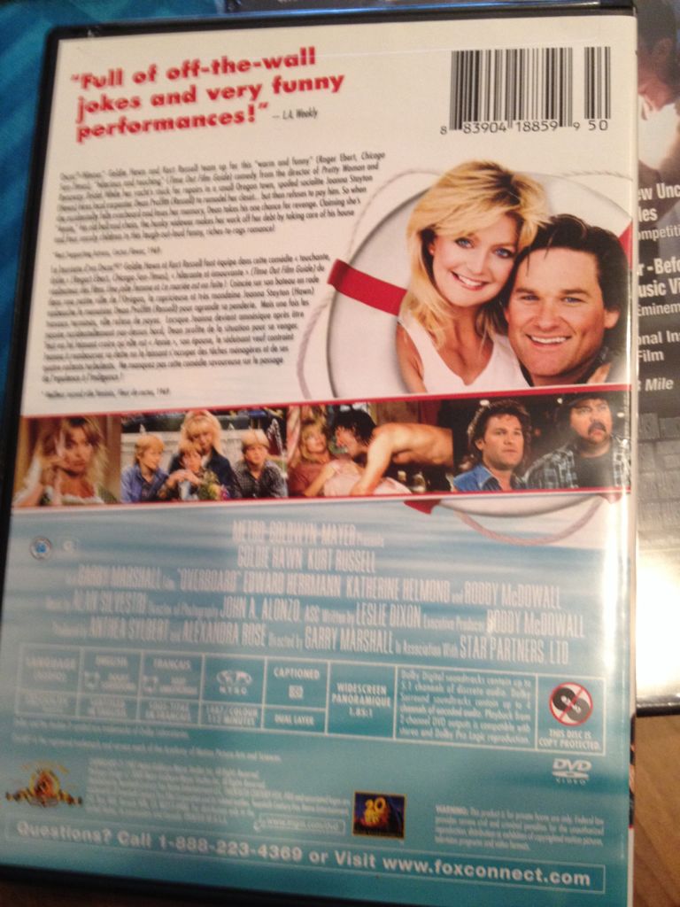 Overboard DVD movie collectible [Barcode 883904188599] - Main Image 2
