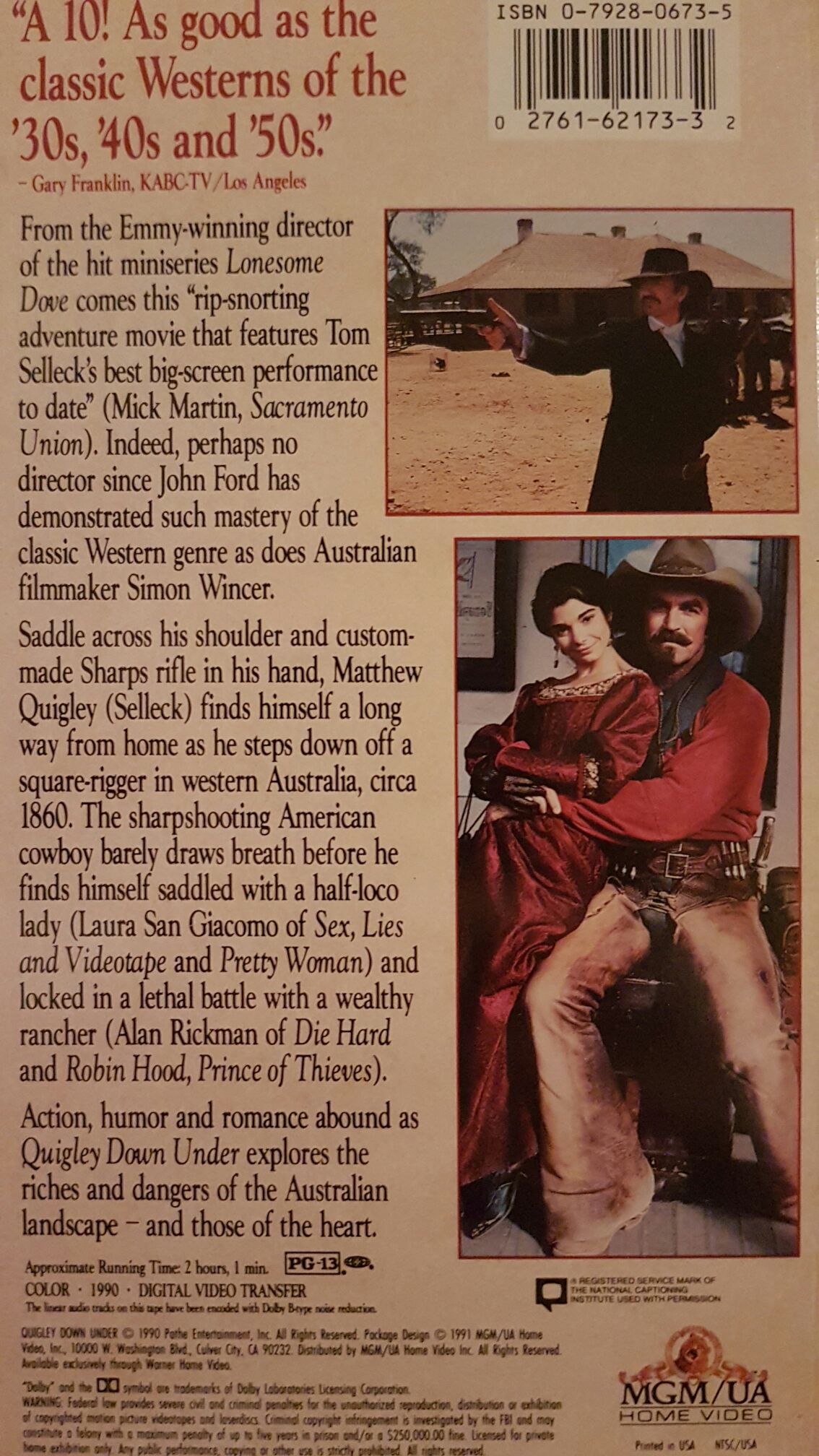 Quigley Down Under VHS movie collectible [Barcode 8712626029106] - Main Image 2