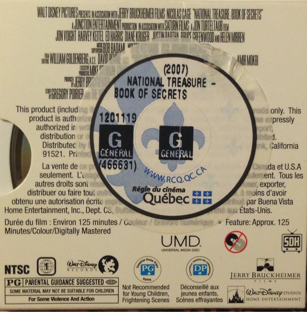 National Treasure 2: Book of Secrets UMD movie collectible [Barcode 4891670621550] - Main Image 2