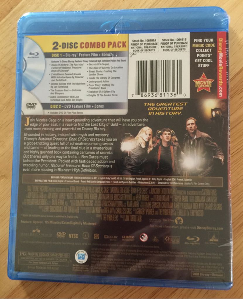 National Treasure 2: Book Of Secrets Amazon movie collectible [Barcode 786936811360] - Main Image 2