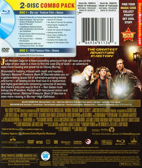 National Treasure 2 - Salaisuuksien Kirja Blu-ray movie collectible [Barcode 8717418147556] - Main Image 2