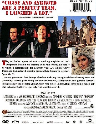 Spies Like Us DVD movie collectible [Barcode 085393326722] - Main Image 2