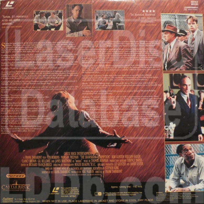 The Shawshank Redemption Laser Disc movie collectible [Barcode 043396745964] - Main Image 2