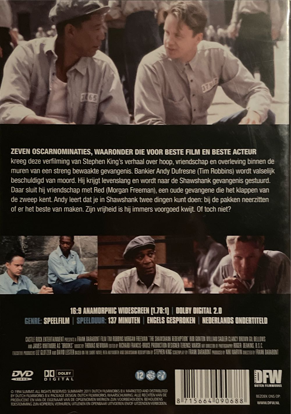 The Shawshank Redemption DVD movie collectible [Barcode 8715664090688] - Main Image 2