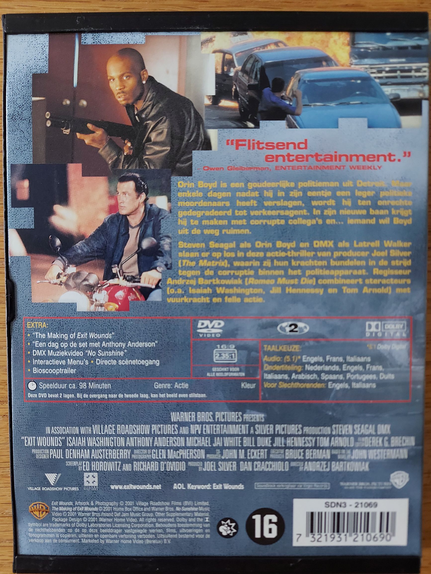 Exit Wounds DVD movie collectible [Barcode 7321931210690] - Main Image 2