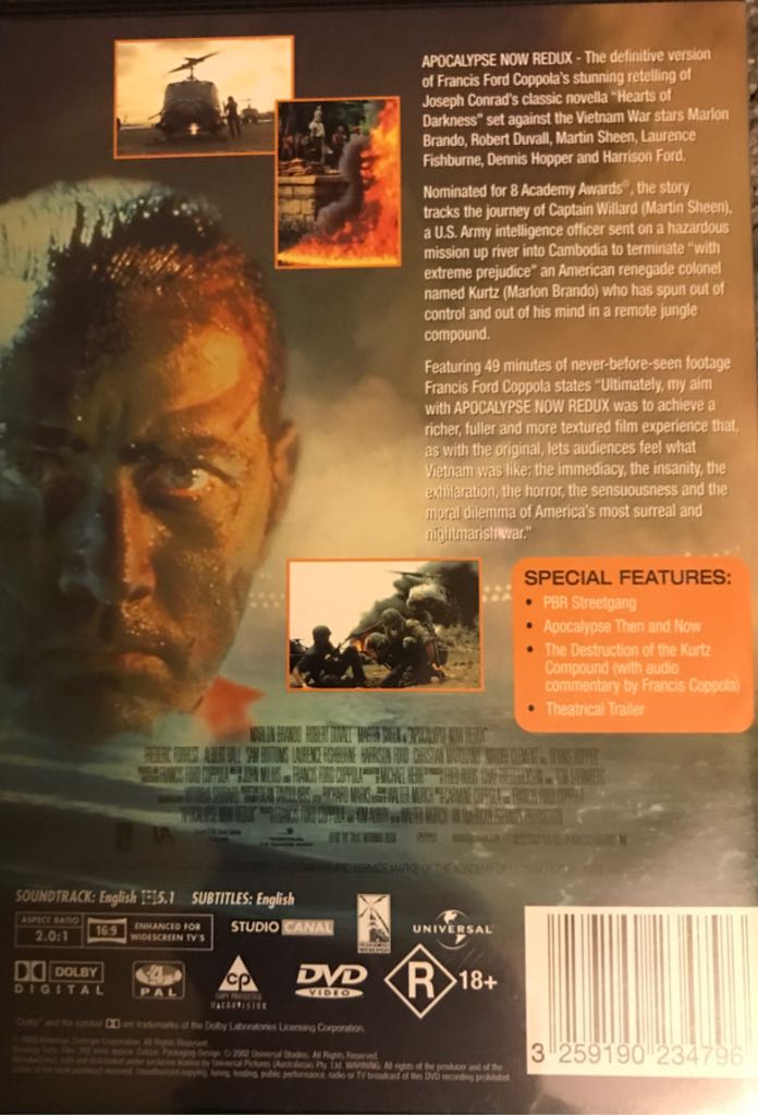 Apocalypse Now: Redux DVD movie collectible [Barcode 3259190234796] - Main Image 2