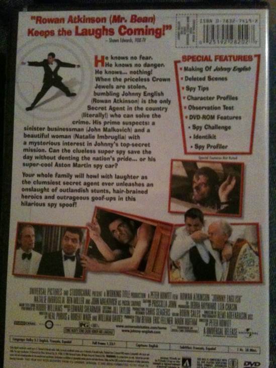 Johnny English DVD movie collectible [Barcode 025192282027] - Main Image 2